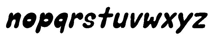 Bubble Soda Solid Italic Font LOWERCASE