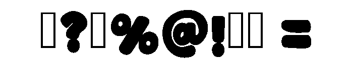 Bubble Super Regular Font OTHER CHARS