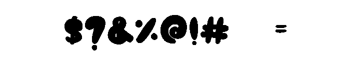 Bubble lemon bold Font OTHER CHARS