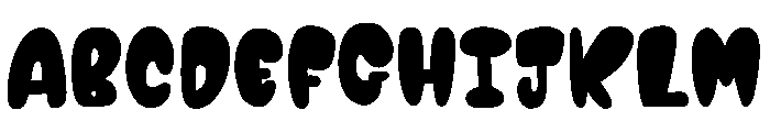 Bubble lemon bold Font UPPERCASE