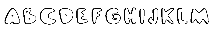 Bubble_style Regular Font UPPERCASE