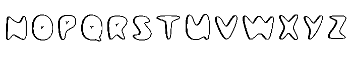 Bubble_style Regular Font UPPERCASE