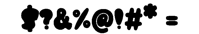 BubbleMood Font OTHER CHARS