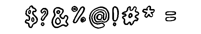 Bubblegum Club Outline Regular Font OTHER CHARS