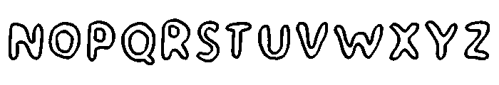 Bubblegum Club Outline Regular Font UPPERCASE