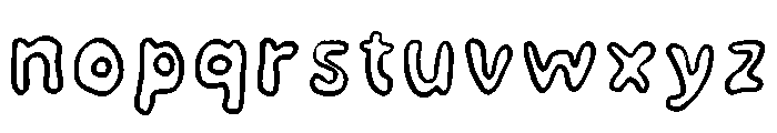 Bubblegum Club Outline Regular Font LOWERCASE