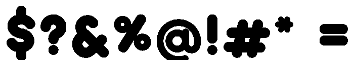 Bubblio Glaze Black Font OTHER CHARS