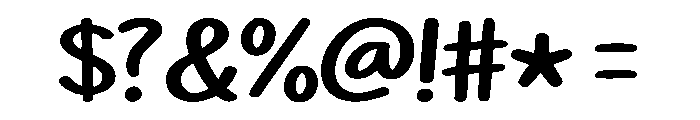 Bubbly Block Font OTHER CHARS