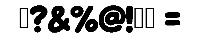 Bubbly Comic Regular Font OTHER CHARS