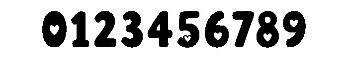 Bubbly Hearts Font OTHER CHARS