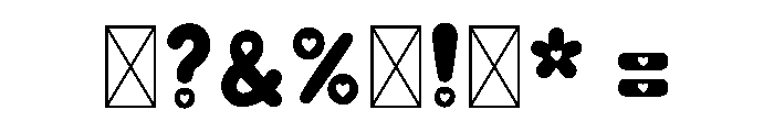 Bubbly Hearts Font OTHER CHARS