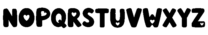 Bubbly Hearts Font UPPERCASE