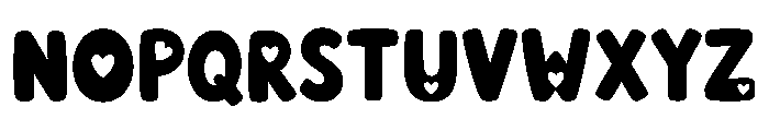 Bubbly Hearts Font LOWERCASE
