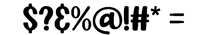 Bubbly Hunky Regular Font OTHER CHARS