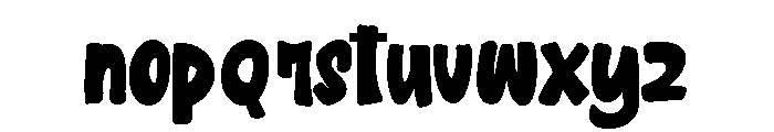 Bubbly Kids Regular Font LOWERCASE