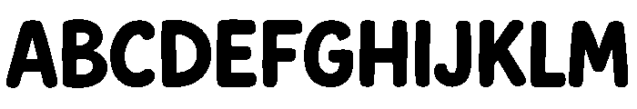 Bubbly Sans Font UPPERCASE