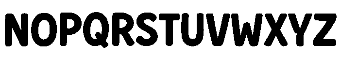 Bubbly Sans Font UPPERCASE