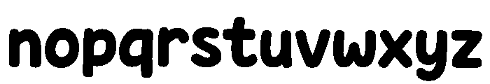 Bubbly Sans Font LOWERCASE
