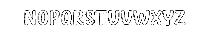 Bubbly Varsity Font LOWERCASE