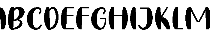 BubblyNotes Font UPPERCASE