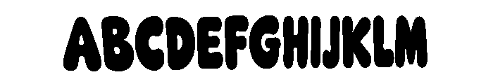 Bubblyne Font UPPERCASE