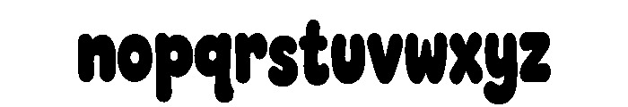 Bubblyne Font LOWERCASE