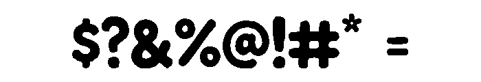 Bubblyo Font OTHER CHARS