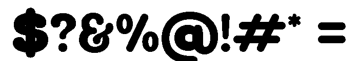 Bubbonic Regular Font OTHER CHARS