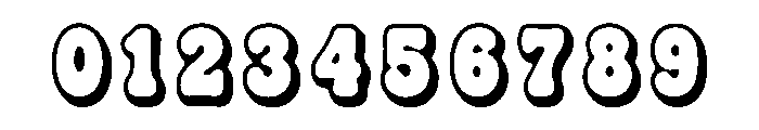 Bubbora Triple Font OTHER CHARS