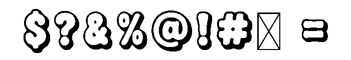 Bubbora Triple Font OTHER CHARS