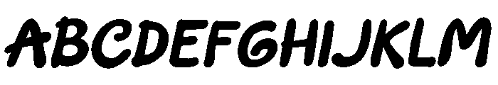 Bubu Notes Italic Font UPPERCASE