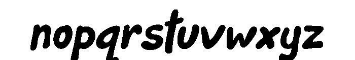 Bubu Notes Italic Font LOWERCASE