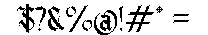 Bucheri Regular Font OTHER CHARS