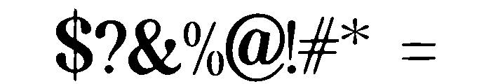 Buckaroo_Bold Font OTHER CHARS