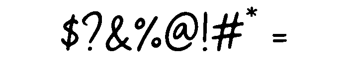 Buddy Script Font OTHER CHARS