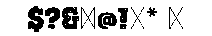 Buffalo Stomp Font OTHER CHARS