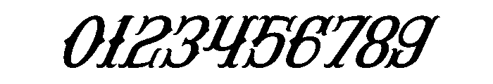 Buffalo Western Italic Font OTHER CHARS