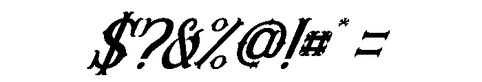 Buffalo Western Italic Font OTHER CHARS