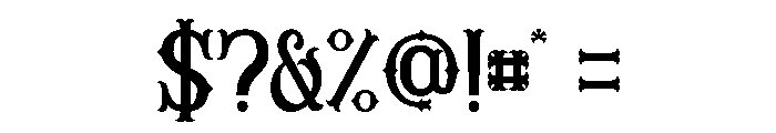 Buffalo Western Regular Font OTHER CHARS