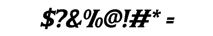 Buhun Retro Two Slant Regular Font OTHER CHARS