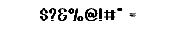 Bulky Body Font OTHER CHARS