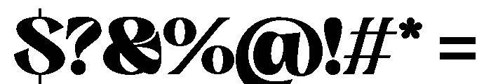 Bulky Foot Regular Font OTHER CHARS