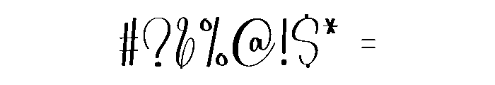 Bulky Writing Font OTHER CHARS