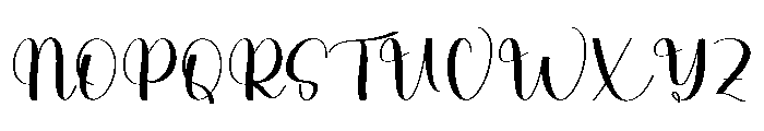 Bulky Writing Font UPPERCASE