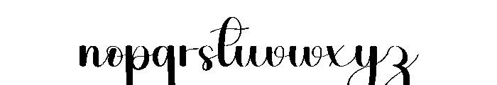 Bulky Writing Font LOWERCASE