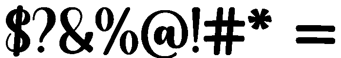 Bulkylucky Font OTHER CHARS