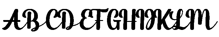 Bulkylucky Font UPPERCASE