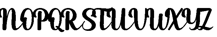 Bulkylucky Font UPPERCASE