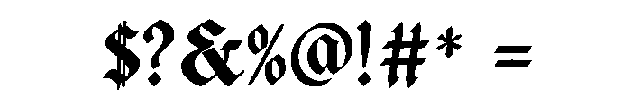 Bulldach Font OTHER CHARS