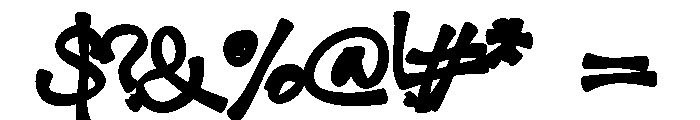 Bumpyhand Medium Font OTHER CHARS